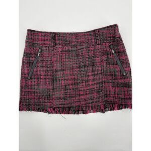 Guess Tweed Lined Mini Skirt Pink 29" Vintage‎ 2000's Y2K Clueless